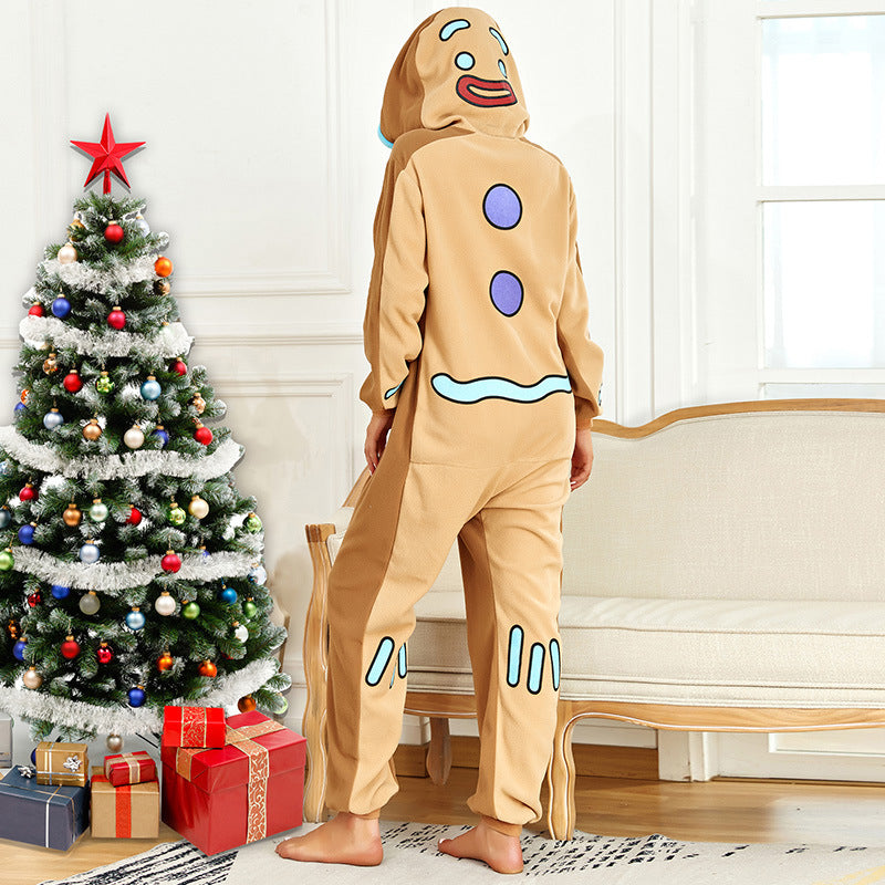 Free Shipping and Ruturns COSANIMAL's Gingerbread Man Kigurumi For Christmas and New Year