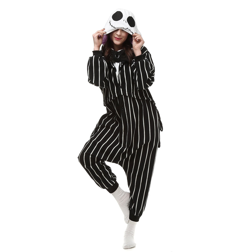 Free Shipping and Ruturns COSANIMAL's Jack Skellington Kigurumi For Halloween