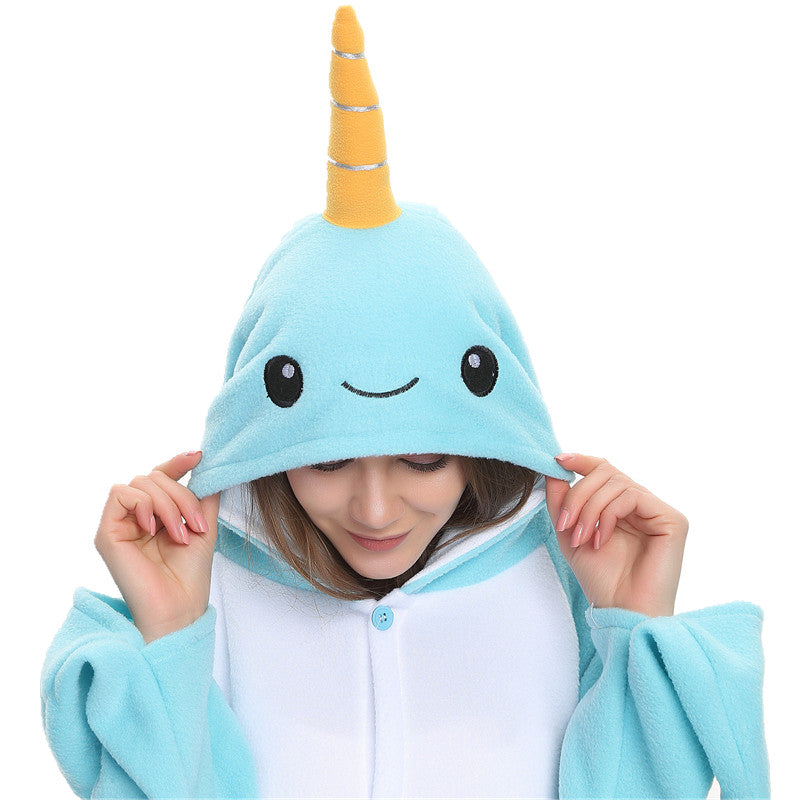 Free Shipping and Ruturns COSANIMAL's Animal Kigurumi - Blue Narwhal