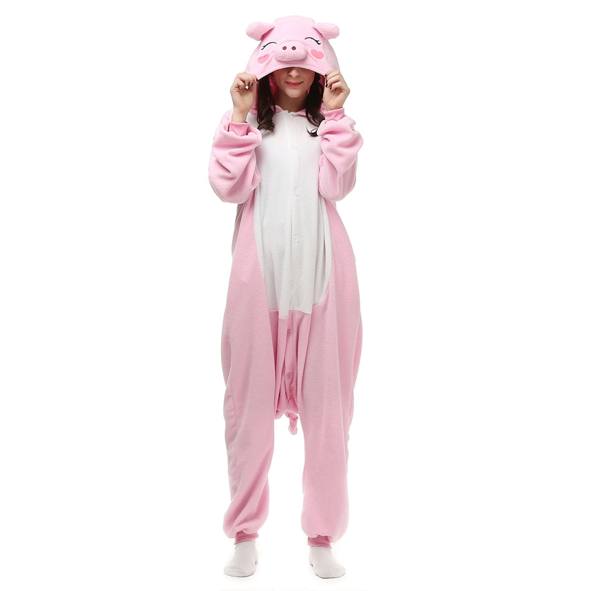 Free Shipping and Ruturns COSANIMAL's Animal Kigurumi - Pink Pig