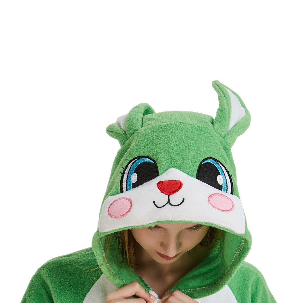 Free Shipping and Ruturns COSANIMAL's Animal Kigurumi - Green Rabbit